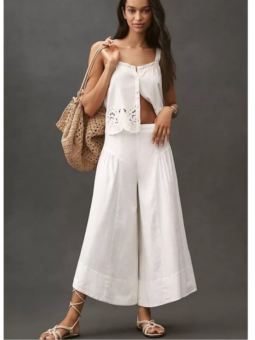 Nwt linen wide leg pants anthro